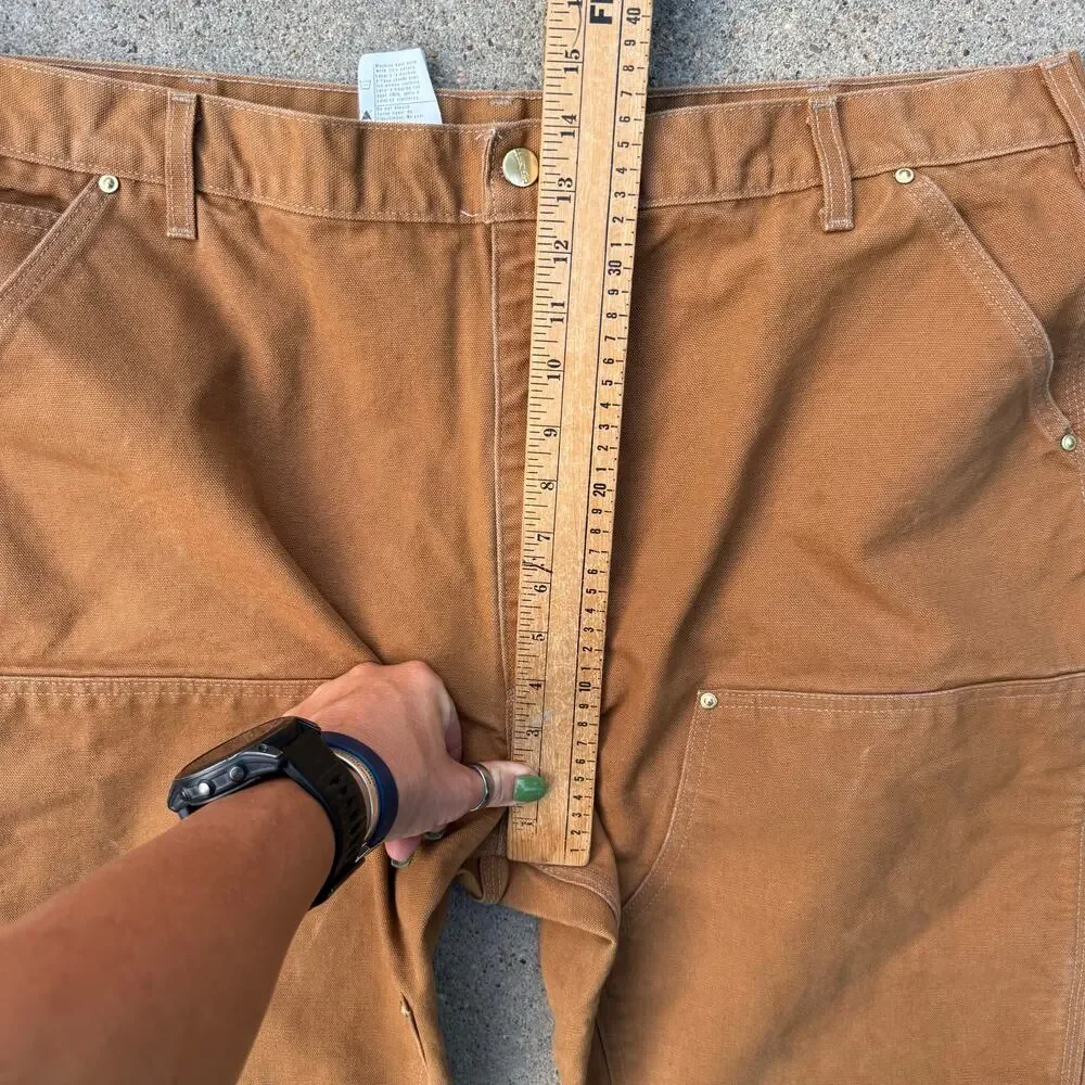 Carhartt Double Knee Loose Original Fit B01 BRN 42x32 Brown Tan Duck USA